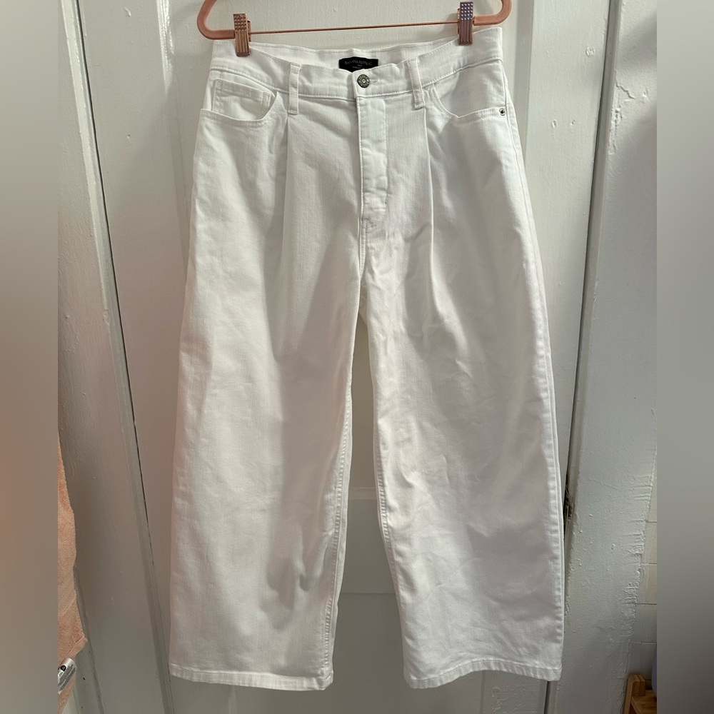 Banana Republic White Wide Leg Crop Pants – Size 28/6